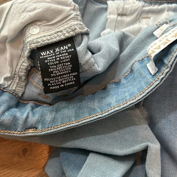 WAX JEANS DENIM WOMEN Sz SMALL FIVE POCKETS MID RISE - Picture 8 of 9